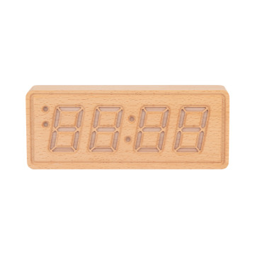 Digitálne hodiny Karlsson Solid Wood Engraved KA6024WD, 8cm